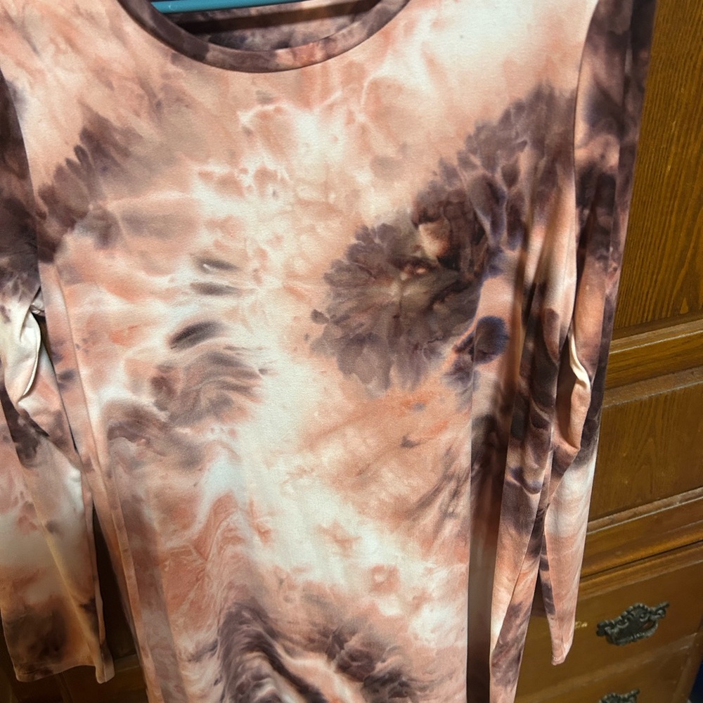 Love, Fire Pink and Brown Top